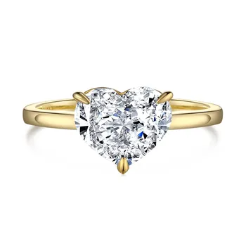 Женское кольцо из стерлингового серебра 925 пробы с цирконием senior sense, модное легкое роскошное кольцо на годовщину свадьбы в форме сердца