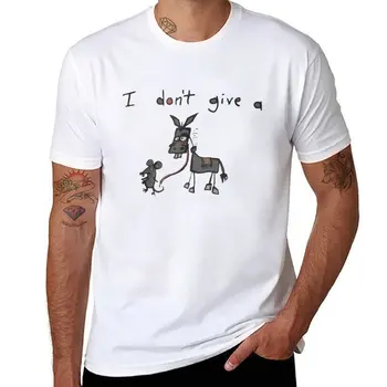 Новая футболка I Don't Give A Rat's Donkey, футболка для мальчика, короткая быстросохнущая футболка, мужская футболка с аниме