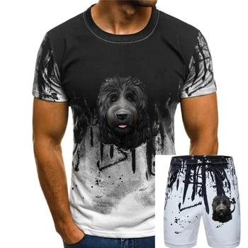 Черная мужская футболка с русским терьером -Фото Tops New Unisex Funny Tee Shirt